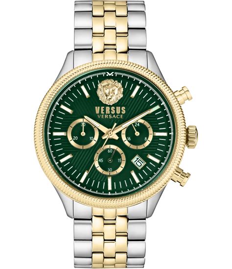 versace stainless steel chronograph bracelet watch|Versace watches clearance.